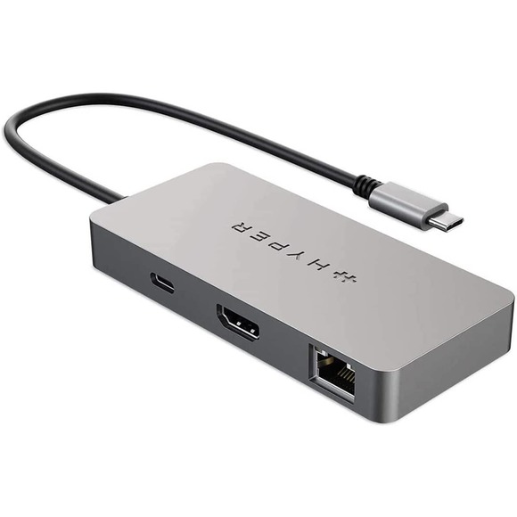 HyperDrive USB C Hub 5in1 Works with Chromebook: HDMI 4K 60Hz, 2 USB-A 5Gbps,